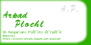 arpad plochl business card